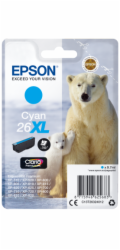 Epson 26XL - 8.7 ml - XL - azurová - originální - blistr - inkoustová cartridge - pro Expression Premium XP-510, 520, 600, 605, 610, 615, 620, 625, 700, 710, 720, 800, 810, 820