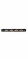 Patch panel POE Gigabit cat.5e 16p 1U Black stíněný, 19" rack
