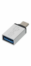 Redukce USB 3.1 konektor C/male - USB 3.0 A/female, stříbrný, OTG