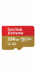 SanDisk micro SDXC karta 256GB Extreme (190 MB/s Class 10, UHS-I U3 V30) + adaptér