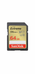 Paměťová karta Sandisk Extreme 64GB SDXC 170MB/s & 80MB/s, UHS-I, Class 10, U3, V30