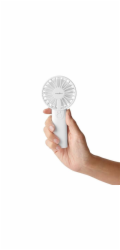 Nedis FNHH1WT ruční ventilátor/ průměr 6 cm/ výkon 0,9 W/ 2 rychlosti/ plast/ bílý