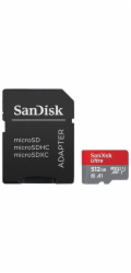SanDisk MicroSDXC karta 512GB Ultra (150 MB/s, A1 Class 10 UHS-I) + adaptér
