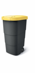 Popelnice Prosperplast Wheeler 110 l antracit se žlutým víkem