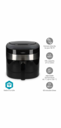 NEDIS Wi-Fi chytrá horkovzdušná fritéza/ objem 7,2 L/ 240 min. časovač/ 8 přednastavených programů/ výkon 1800 W/ černá