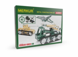 Stavebnice Merkur Army Set, 674 dílů, 40 modelů