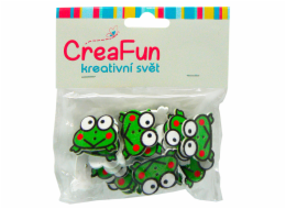 Dřevěné korálky-žába, 20ks 2,5x2 cm