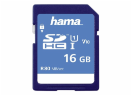 Paměťová karta Hama SDHC 16 GB Class 10, UHS-I 80 MB/s