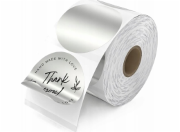 Phomemo papírové samolepky 140x štítek kulatý stříbrný Phomemo M110 M120 M200 M221 / Xy5050-140ls