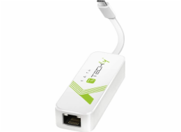 Techly  USB 3.1 Type C RJ45 10/100/1000 adaptér, bílý