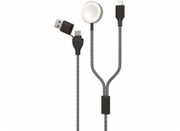 USB kabel 2GO 2GO 2v1 USB/Type C Ladekabel Watch & Smartphone 1,8m sw