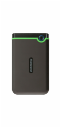 Transcend StoreJet 25M3C 2TB, TS2TSJ25M3C TRANSCEND 2TB StoreJet 25M3C SLIM, 2.5”, USB-C (3.1 Gen 1) Externí Anti-Shock disk, tenký profil, šedo/zelený