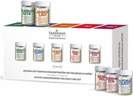 Farmona  Sada aktivních koncentrátů péče o pleť (DERMAACNE+ x 2, HYDRA QUEST x 2, AMBER LAVI x 2, SKALPEL x 2, DERMACOS x 2) 10 x 5 ml
