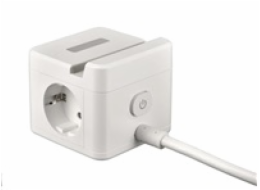 Viking síťový adaptér YC23H, 2x 230 V, 1x USB-A, 2x USB-C, dotykové světlo, funkce stojánku, bílá