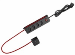 Viking síťová prodlužovací zásuvka R43S, 4x AC 230V, 1x USB-A, 2x USB-C, délka 1,4 m