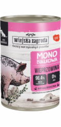 WIEJSKA ZAGRODA Monoprotein Vepřové maso - vlhké krmivo pro psy - 400g