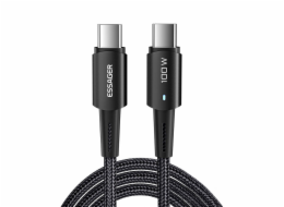 Kabel USB-C na USB-C 100W Essager 1 m (černý)