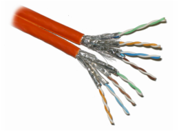 PLANET kabel FTP, drát, Cat 6A, 4p, 500MHz, LS0H, stíněný každý pár, Planet Elite, oranžový, Dca, balení 500m TWIN