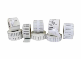 Štítek Zebra LABEL, POLYESTER, 76X25MM; THERMAL TRANSFER, Z-ULTIMATE 2500T WHITE, COATED, PERMANENT ADHESIVE, 76MM CORE,