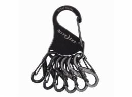 Nite Ize KeyRack + 6x mikrokarabina z nerezové oceli černá (KRS-03-01)