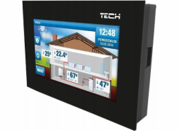 Pokojový ovladač Tech ST-281 s RS komunikací (2 mm sklo) ČERNÁ