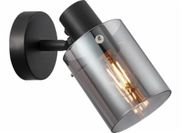 Nástěnné svítidlo Italux Italux Sardo SPL-5581-1-BK-SG nástěnné svítidlo nástěnné svítidlo 1x40W E14 kouřové/černé