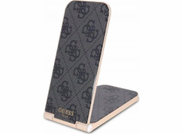 Guess  indukční nabíječka GUDCFAL4PEGK 2v1 15W 4G Pattern MagSafe černá/černá