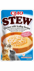 INABA Ciao Stew Chicken & Scallop - pamlsek pro kočky - 40g