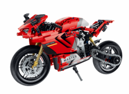 MECHANICAL MASTER - Stavebnice Silniční motorka červená 557 ks
