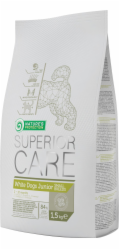 NATURE S PROTECTION Superior Care White Dogs Junior Small Whitefish - sušené mléko pro skořápky - 10 kg