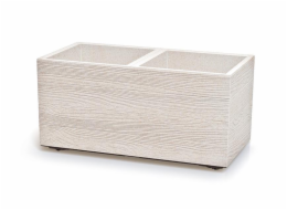 Květináč Prosperplast MADERA CASE eco wood 77 cm bílý eco