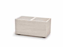 Květináč Prosperplast MADERA CASE eco wood 57,7 cm bílý eco