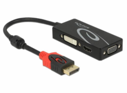 Delock - Nástroj pro převod videa - DisplayPort - DVI, HDMI, VGA - černá - maloobchod