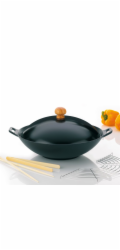 KELA Wok litinový 36 cm s příslušenstvím sada 5 ks KL-77943