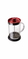 Konvička na čaj a kávu French Press 600 ml  Burgundy Metallic Line BH-1497