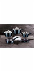 Sada nádobí s mramorovým povrchem 13 ks Aquamarine Metallic Line BH-7031