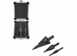AWTools Drill STEP SPIRAL DRILL SET 3ks/ 4-12 4-20 4-39mm/ AICrN/ BLACK/ PLASTIC POUZDRO.