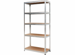 AWTools AWTOOLS 5POLICOVÝ REGÁL 180x90x40 NOSNOST 250 KG / 5,0 MM - RYCHLÁ MONTÁŽ ZATLAČOVÁNÍ