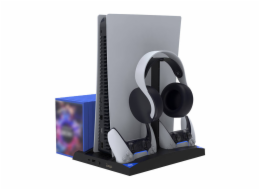 iPega P5013 Charger and Cooling Station PS5, Stojan na herní konzoli PlayStation 5 - dobijecí stanice pro 2 ovladače