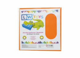 L-W Toys Velká podložka na stavění 50x50 bodů oranžová