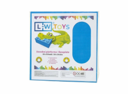 L-W Toys Velká podložka na stavění 50x50 bodů modrá