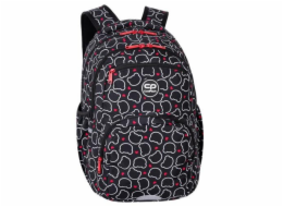Školní batoh CoolPack Bear, bílo/černo/červený