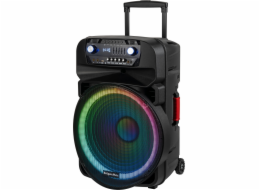 Kruger&Matz sloup Aktivní reproduktorový sloup (se 2 bezdrátovými mikrofony UHF, SD, Bluetooth, FM, USB, LED) 60 Watt