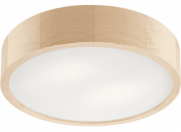 Lamkur stropní svítidlo, dřevěné borovicové LED stropní svítidlo, 2-světelné kulaté, 38 cm