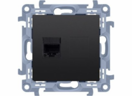 Kontakt-Simon Single RJ45 počítačová zásuvka, kategorie 6 (modul), matná černá, SIMON10