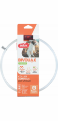 ZOLUX Bivouak LED Silikonový transparentní červený - obojek pro psa - 30-60 cm