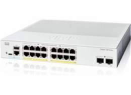 Cisco Catalyst switch C1300-16P-2G (16xGbE,2xSFP,16xPoE+,120W,fanless) - REFRESH