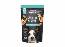 PAN MIESKO Kousky v omáčce Vepřové maso s divočákem - velmi chutná smetana pro psy - 150g