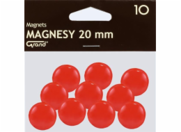 Grand Magnet 20mm červený 10ks GRAND - 189195