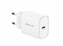 Tellur 20W USB-C PD nástěnná nabíječka bílá